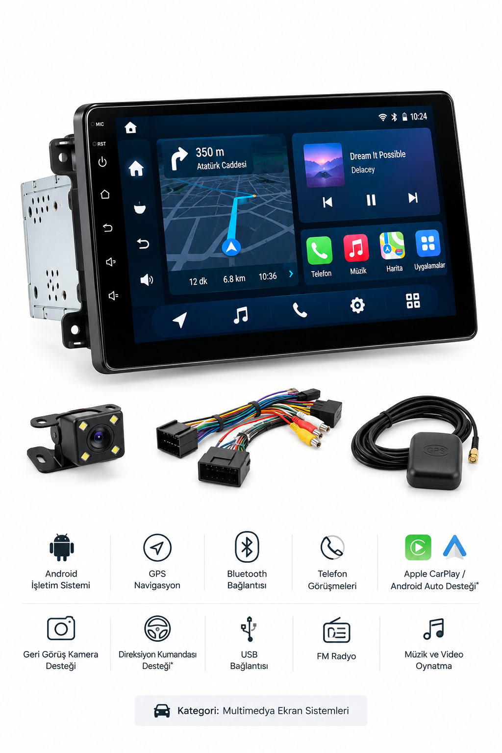 9 İnç Android Multimedya Ekran ve Navigasyon Sistemi